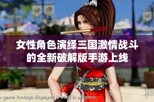 女性角色演绎三国激情战斗的全新破解版手游上线