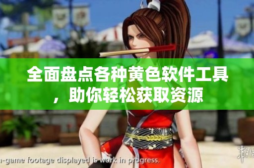 全面盘点各种黄色软件工具，助你轻松获取资源
