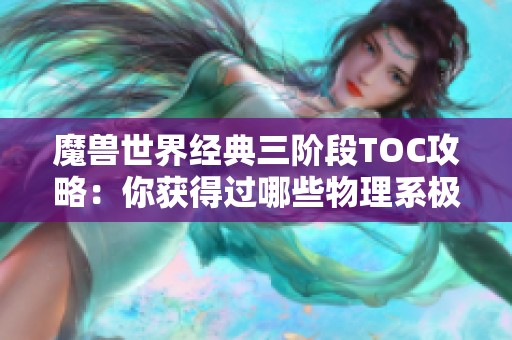 魔兽世界经典三阶段TOC攻略：你获得过哪些物理系极品装备？