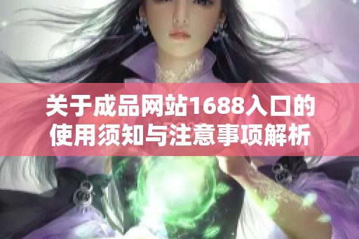关于成品网站1688入口的使用须知与注意事项解析
