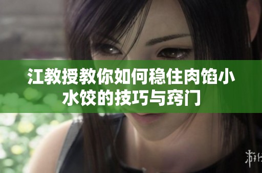 江教授教你如何稳住肉馅小水饺的技巧与窍门