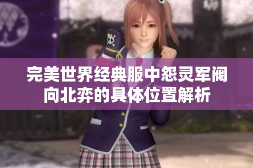 完美世界经典服中怨灵军阀向北弈的具体位置解析