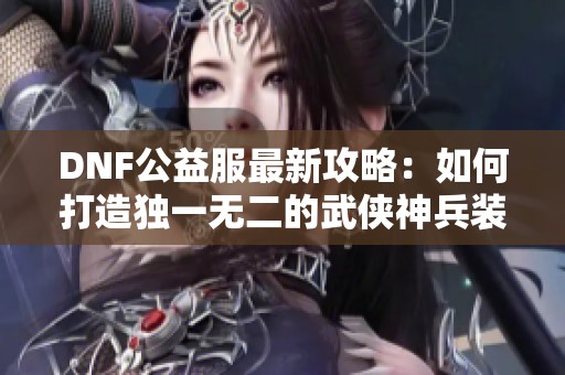 DNF公益服最新攻略：如何打造独一无二的武侠神兵装备