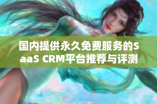 国内提供永久免费服务的SaaS CRM平台推荐与评测