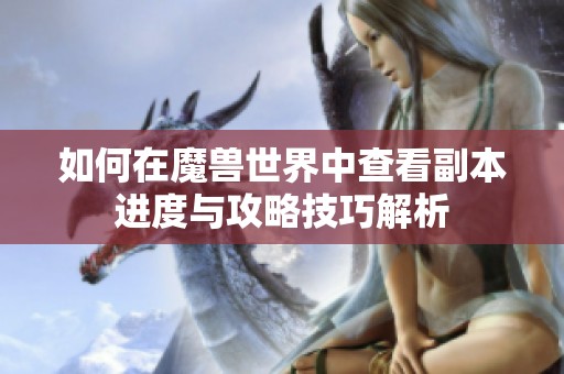 如何在魔兽世界中查看副本进度与攻略技巧解析