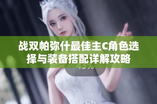 战双帕弥什最佳主C角色选择与装备搭配详解攻略