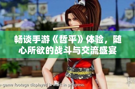 畅谈手游《哲平》体验，随心所欲的战斗与交流盛宴