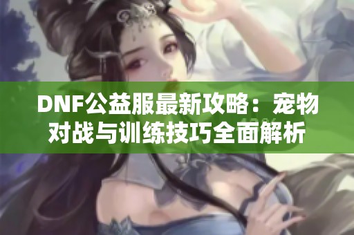 DNF公益服最新攻略：宠物对战与训练技巧全面解析
