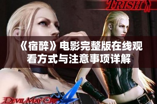 《宿醉》电影完整版在线观看方式与注意事项详解