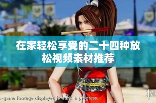 在家轻松享受的二十四种放松视频素材推荐