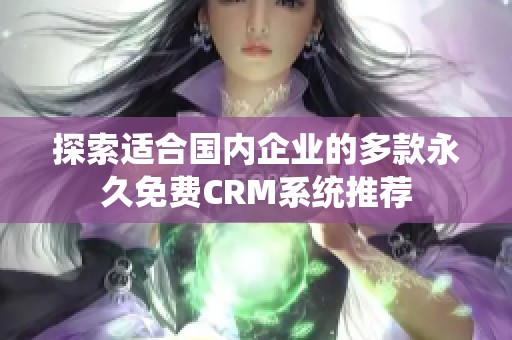探索适合国内企业的多款永久免费CRM系统推荐