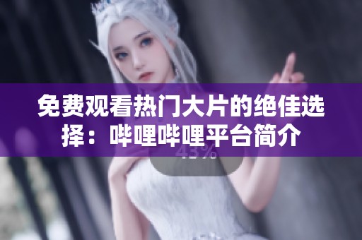 免费观看热门大片的绝佳选择：哔哩哔哩平台简介