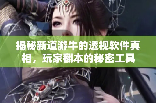 揭秘新道游牛的透视软件真相，玩家翻本的秘密工具