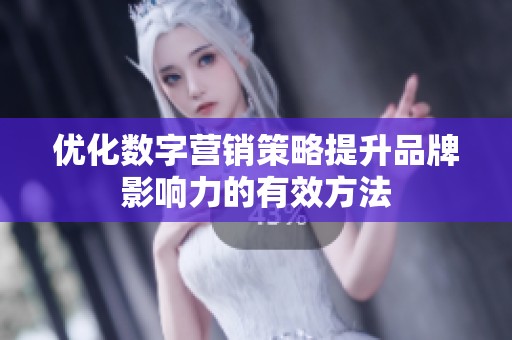 优化数字营销策略提升品牌影响力的有效方法