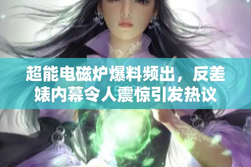 超能电磁炉爆料频出，反差婊内幕令人震惊引发热议