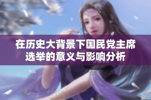 在历史大背景下国民党主席选举的意义与影响分析