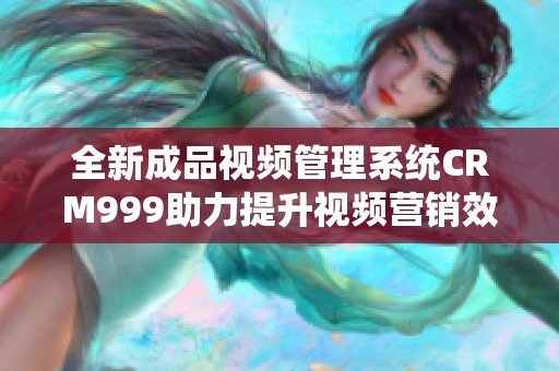 全新成品视频管理系统CRM999助力提升视频营销效率