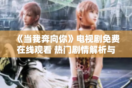 《当我奔向你》电视剧免费在线观看 热门剧情解析与评论分享