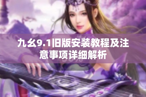 九幺9.1旧版安装教程及注意事项详细解析