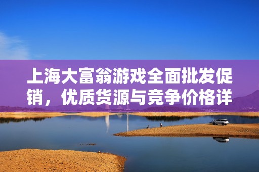 上海大富翁游戏全面批发促销，优质货源与竞争价格详解