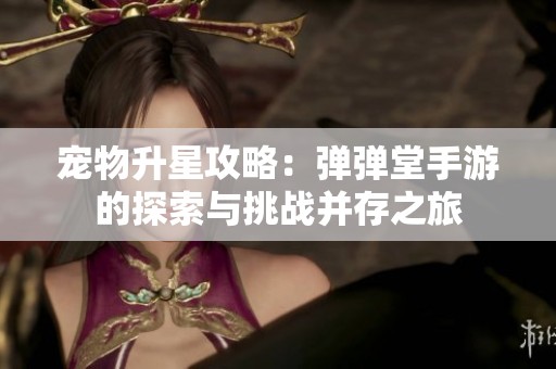 宠物升星攻略：弹弹堂手游的探索与挑战并存之旅