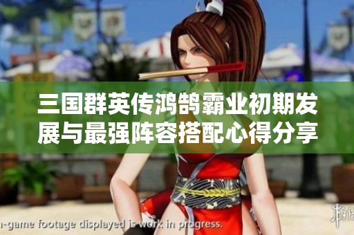 三国群英传鸿鹄霸业初期发展与最强阵容搭配心得分享