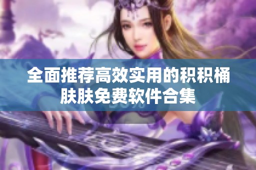 全面推荐高效实用的积积桶肤肤免费软件合集