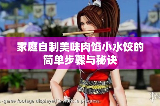 家庭自制美味肉馅小水饺的简单步骤与秘诀
