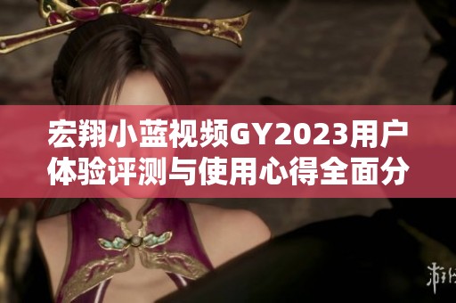宏翔小蓝视频GY2023用户体验评测与使用心得全面分析