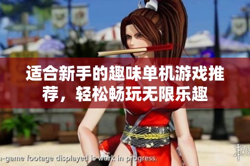 适合新手的趣味单机游戏推荐，轻松畅玩无限乐趣