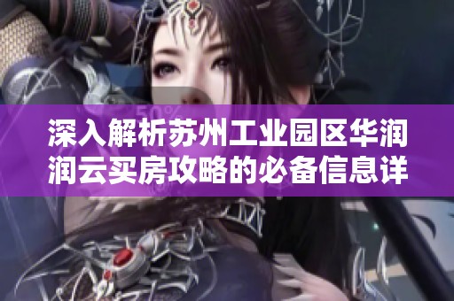 深入解析苏州工业园区华润润云买房攻略的必备信息详解