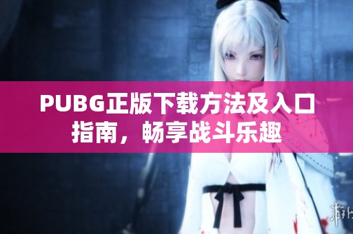 PUBG正版下载方法及入口指南，畅享战斗乐趣
