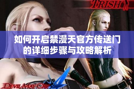 如何开启禁漫天官方传送门的详细步骤与攻略解析