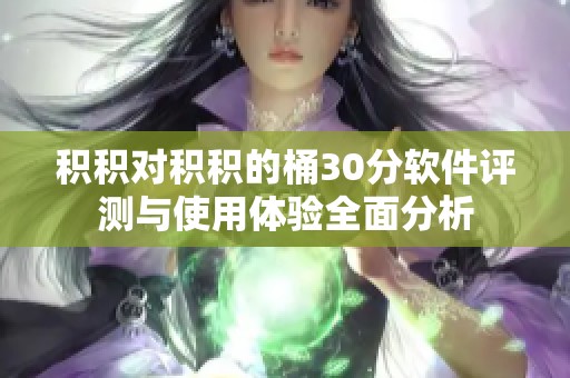 积积对积积的桶30分软件评测与使用体验全面分析