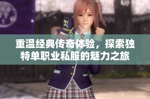 重温经典传奇体验，探索独特单职业私服的魅力之旅