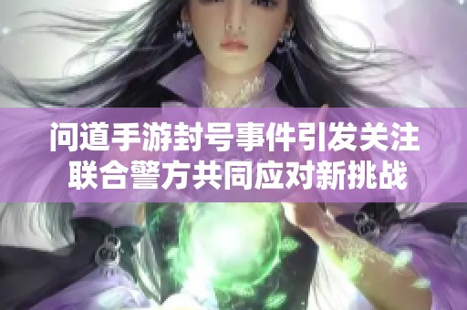问道手游封号事件引发关注 联合警方共同应对新挑战