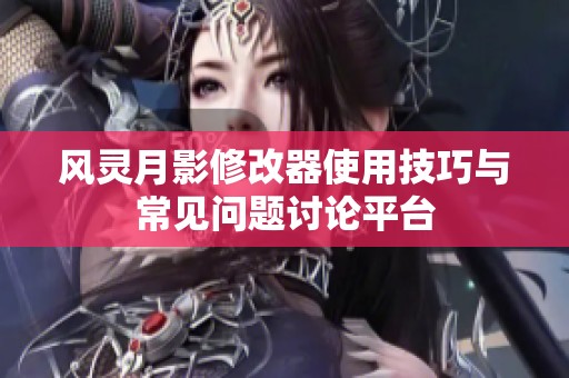 风灵月影修改器使用技巧与常见问题讨论平台