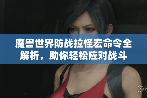 魔兽世界防战拉怪宏命令全解析，助你轻松应对战斗