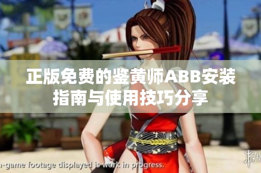 正版免费的鉴黄师ABB安装指南与使用技巧分享