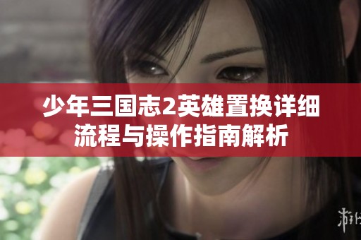 少年三国志2英雄置换详细流程与操作指南解析